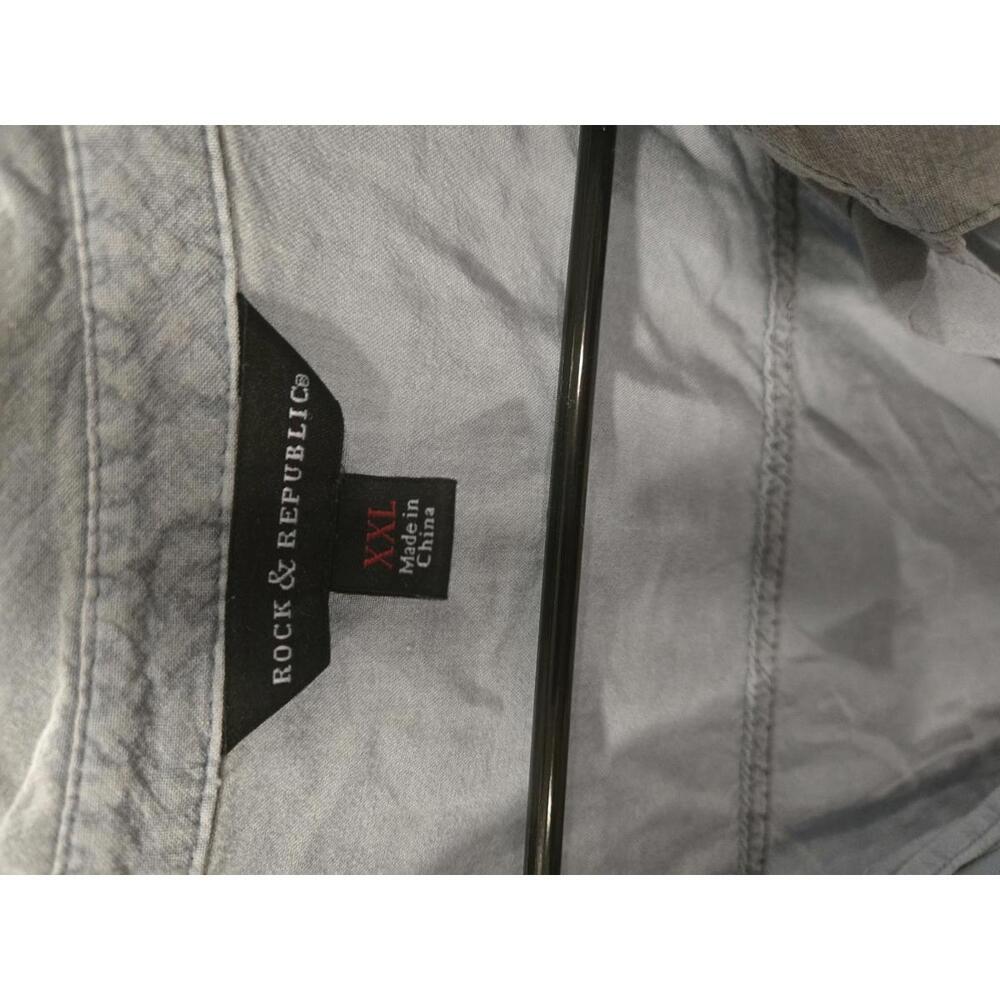 Rock & Republic Sleeveless Denim Shirt - XXL
